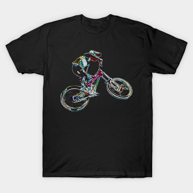 mtb downhill T-Shirt by rickylabellevie